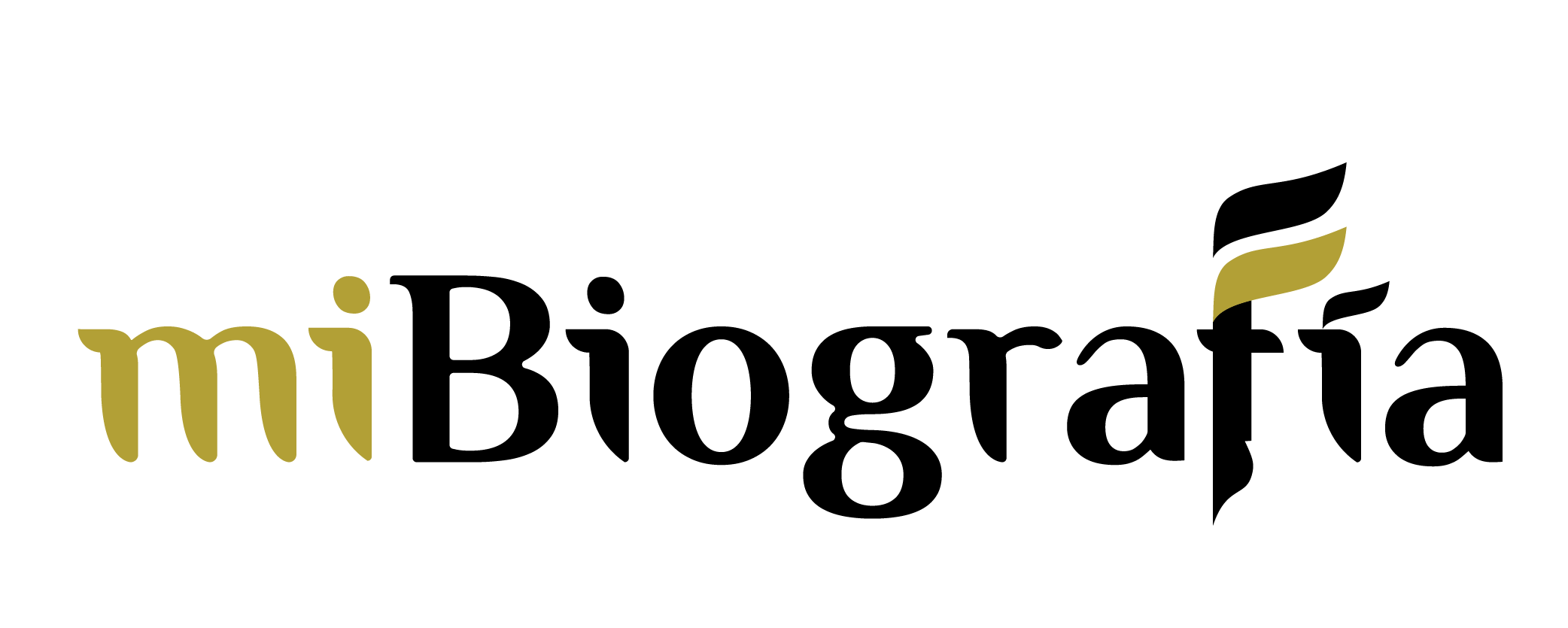 Mi Biografia logo con fondo de color_sin fondo mi dorado bio negro